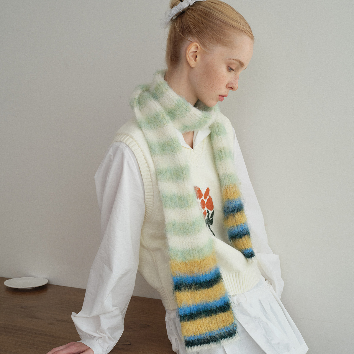 Woven Scarf Blanket - Women Winter Cashmere Scarf 2025 Stripe