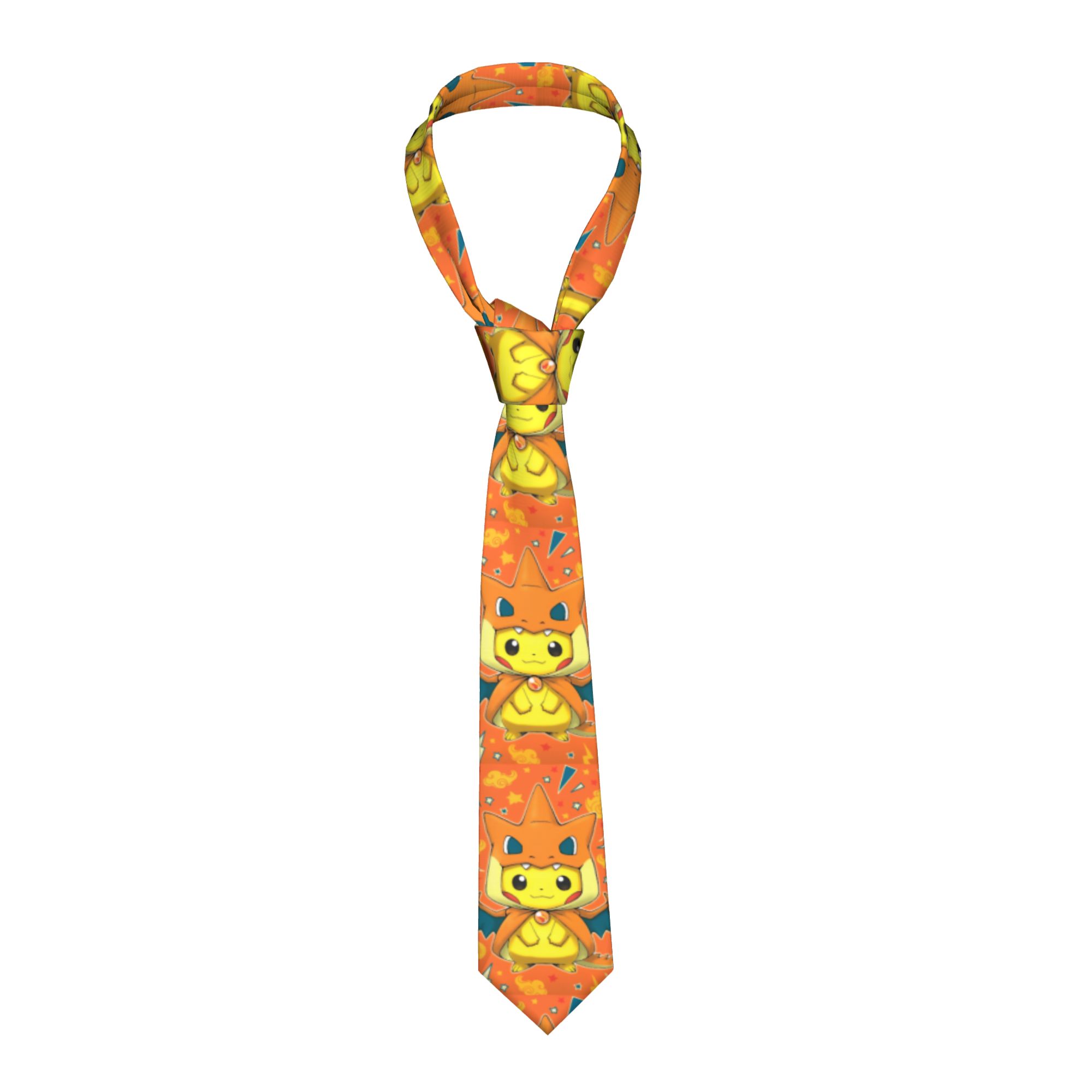 Skinny Tie Men - Cute Cartoon Manga Pokemoned Necktie Unisex