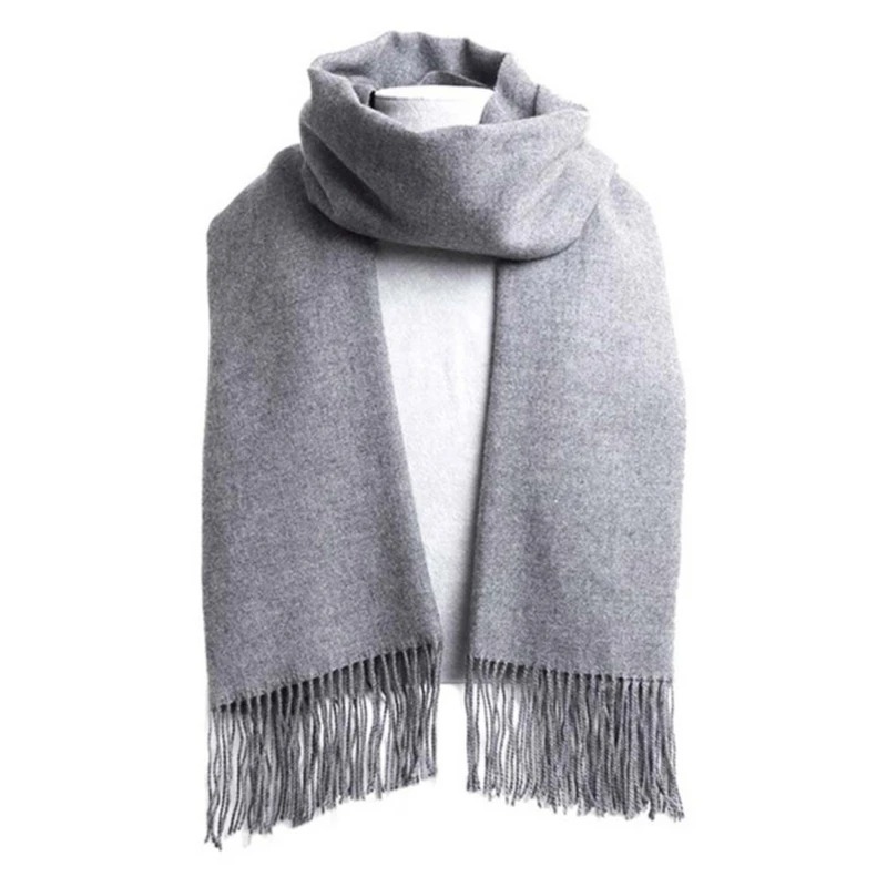2025 Wool Scarves Winter Soft  - Muffler Men Wool reseña y precio