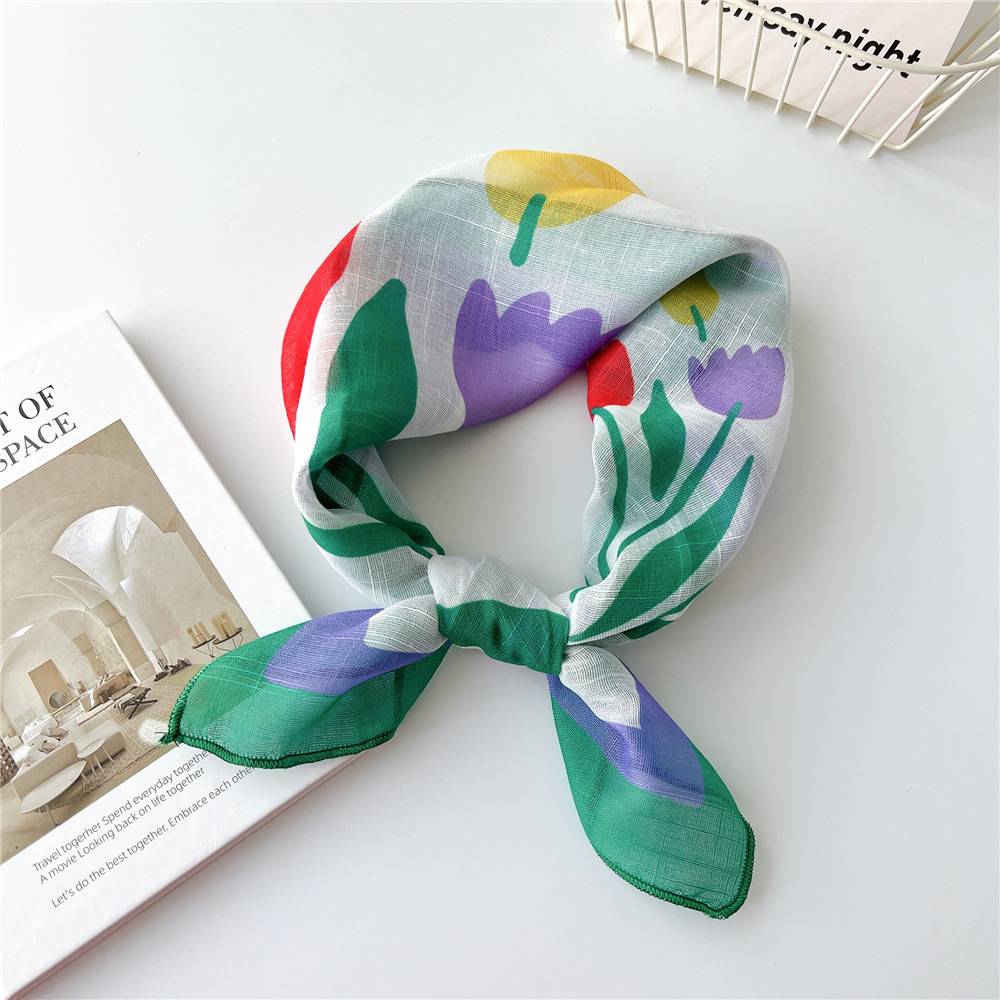 Spring Autumn Scarf Chic Fashi - Bandana Cotton reseña y precio