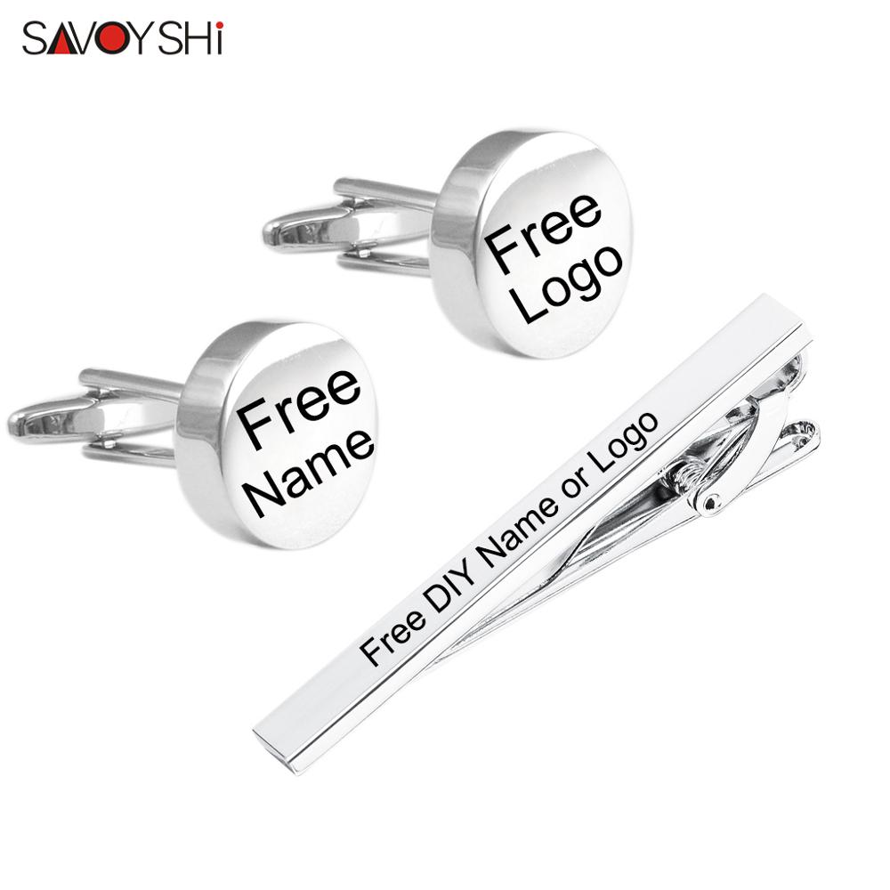 SAVOYSHI Free Engraving Name C - Tie Bar Set Gift reseña y precio
