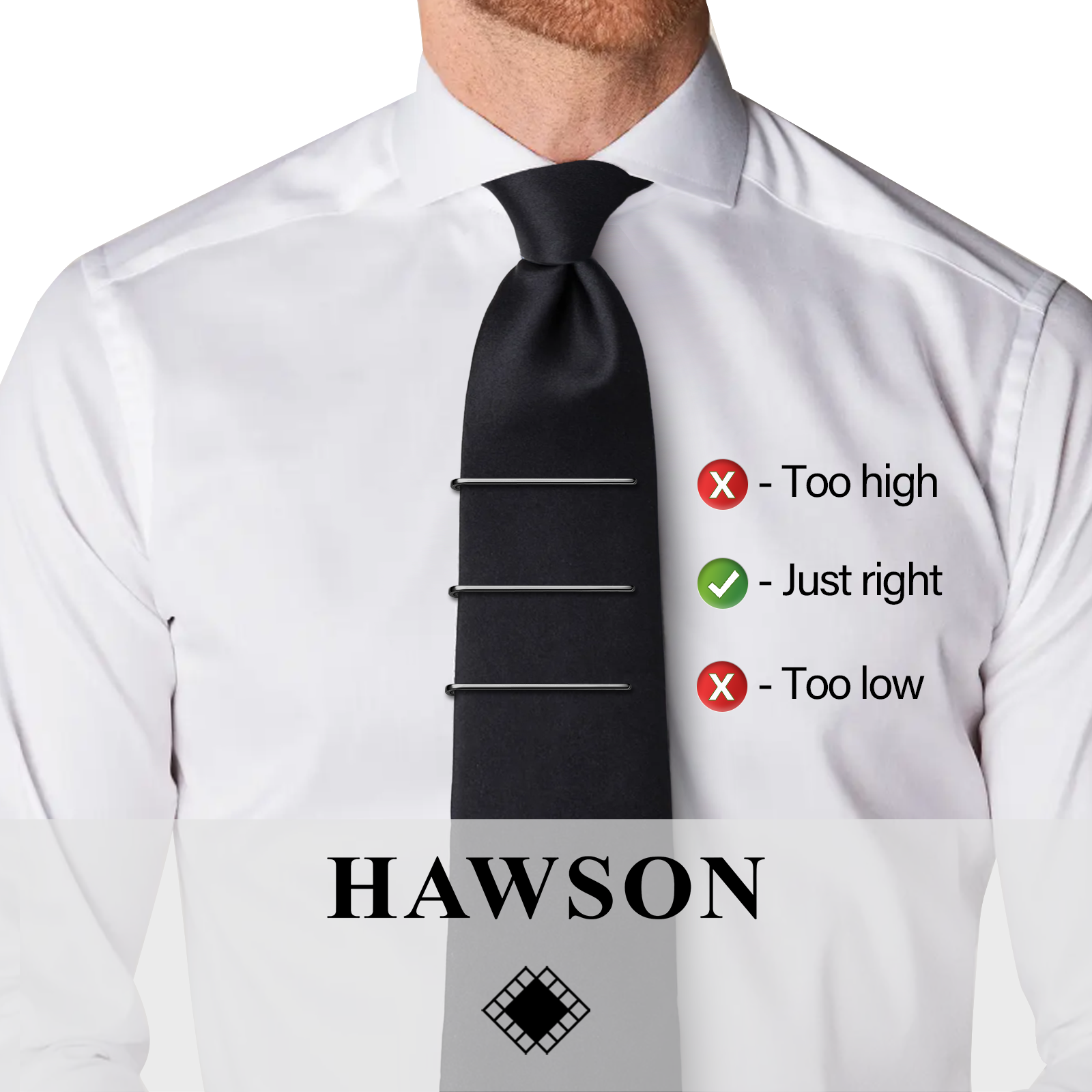 HAWSON Tie Clips for Men 4Pcs  - Tie Bar Set Gift reseña y precio