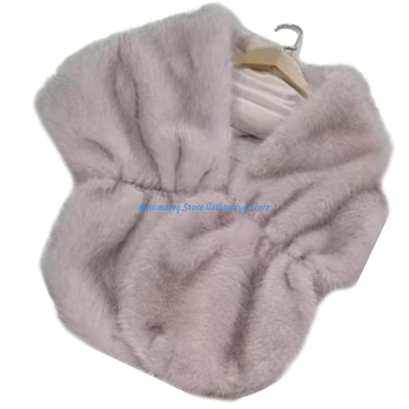 573B Luxurious Artificial Furs - Stole Wedding Shawl reseña y precio