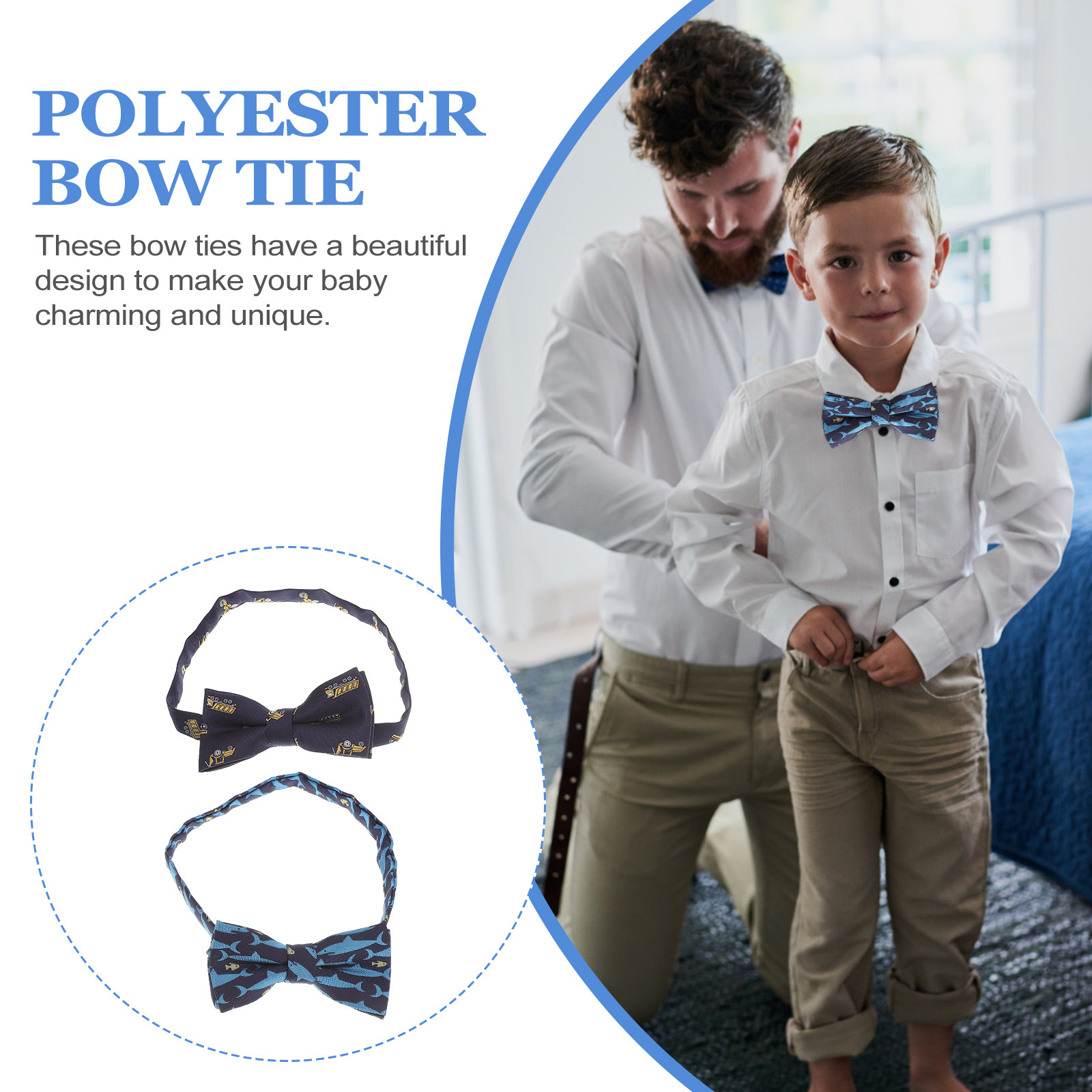 2Pcs Kids Bow Tie Cartoon Pre- - Bow Tie Pre Tied reseña y precio