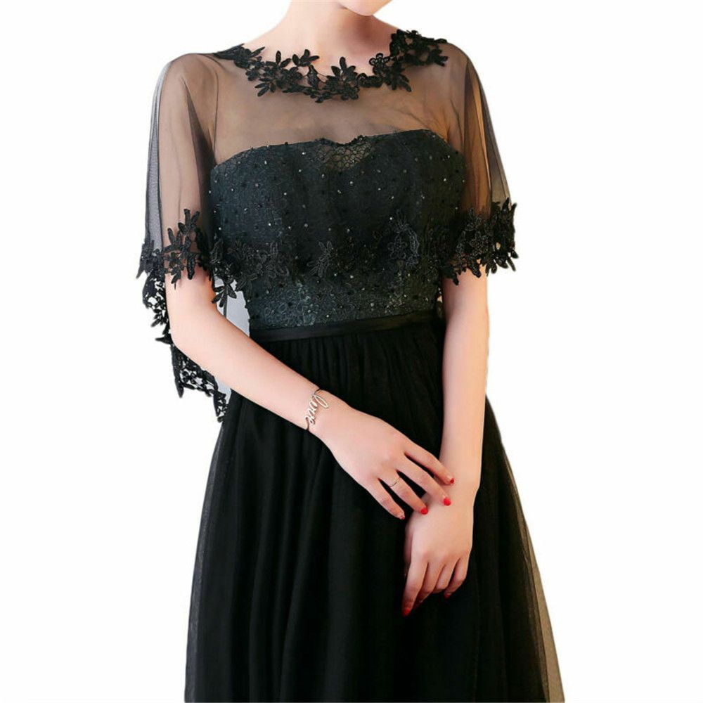 Fashion Lace Short Sleeve Shru - Stole Wedding Shawl reseña y precio