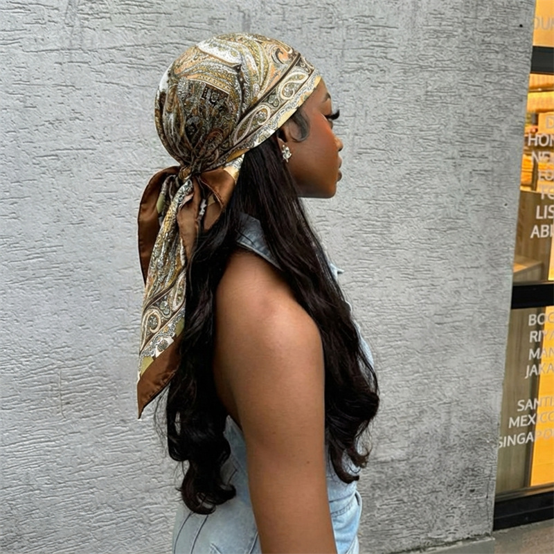 Women Spring Summer Square Sca - Head Wrap Turban reseña y precio