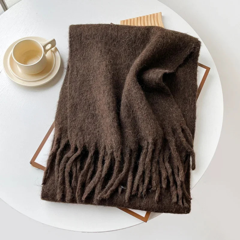 Scarf Lady Autumn Winter Solid - Muffler Men Wool reseña y precio