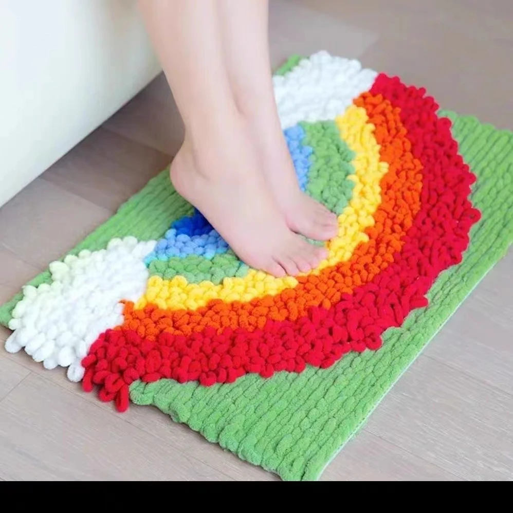 100g/Ball Finger Loop Yarn Thr - Woven Scarf Blanket reseña y precio