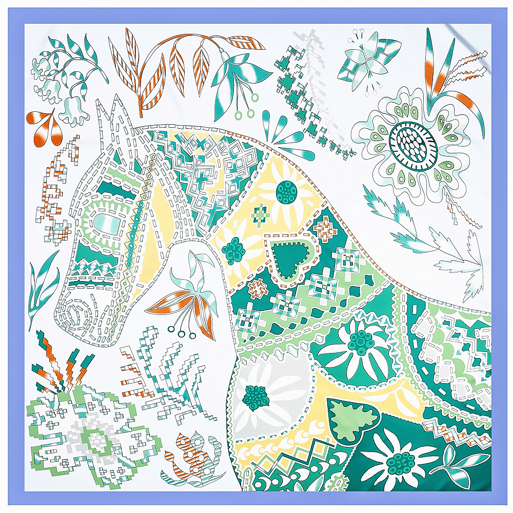 130cm Brand Women Scarves Desi - Silk Neck Scarf reseña y precio