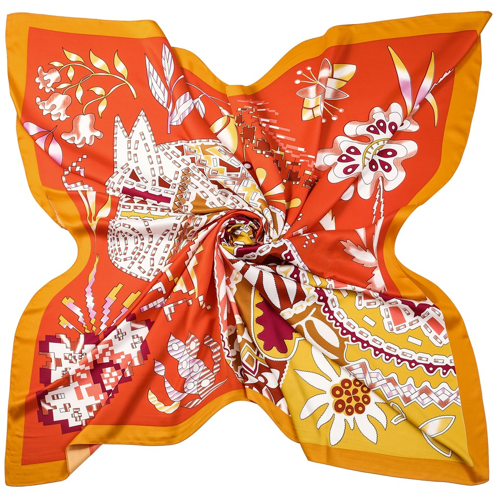 130cm Brand Women Scarves Desi - Silk Neck Scarf reseña y precio