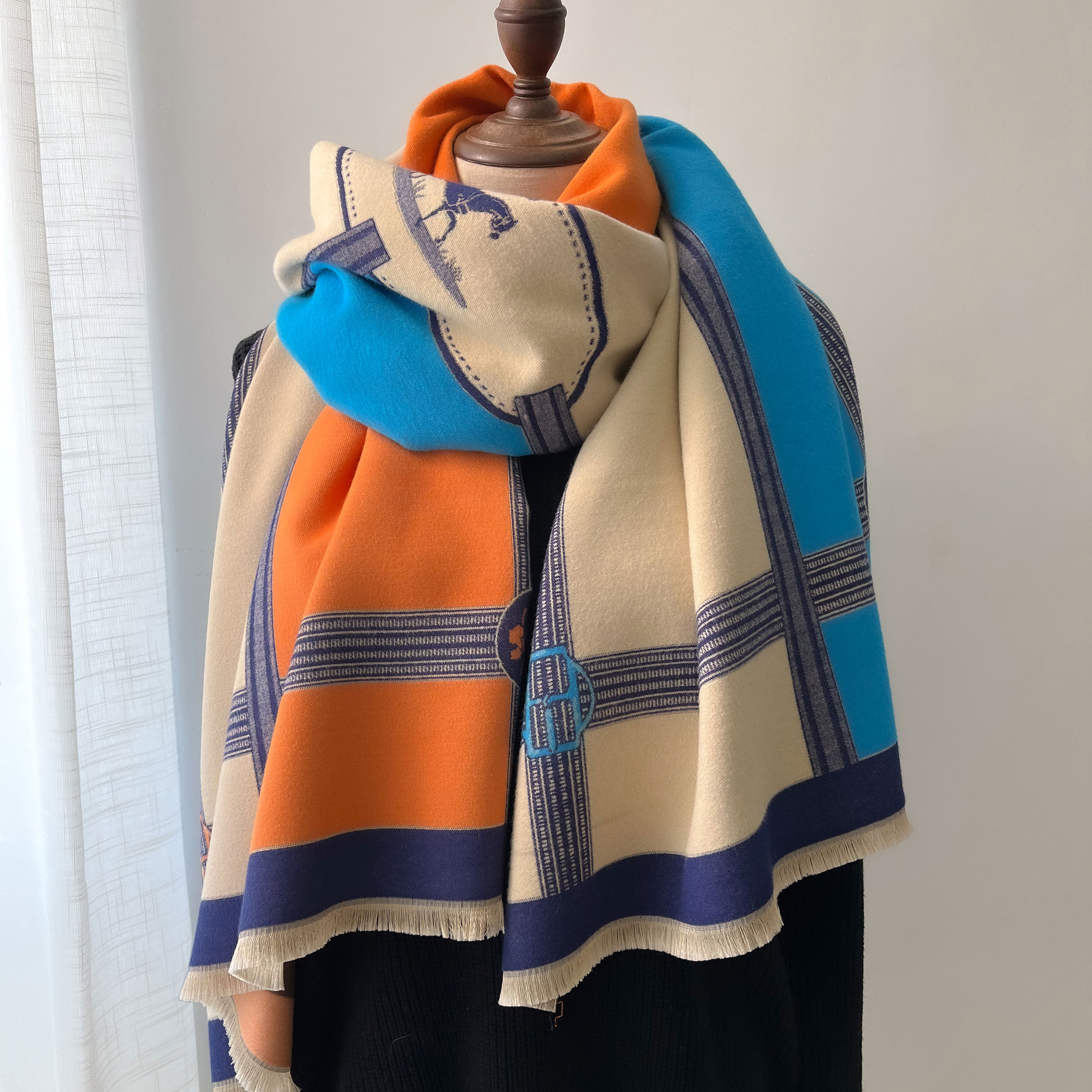 Winter Cashmere Scarf Women Lu - Woven Scarf Blanket reseña y precio