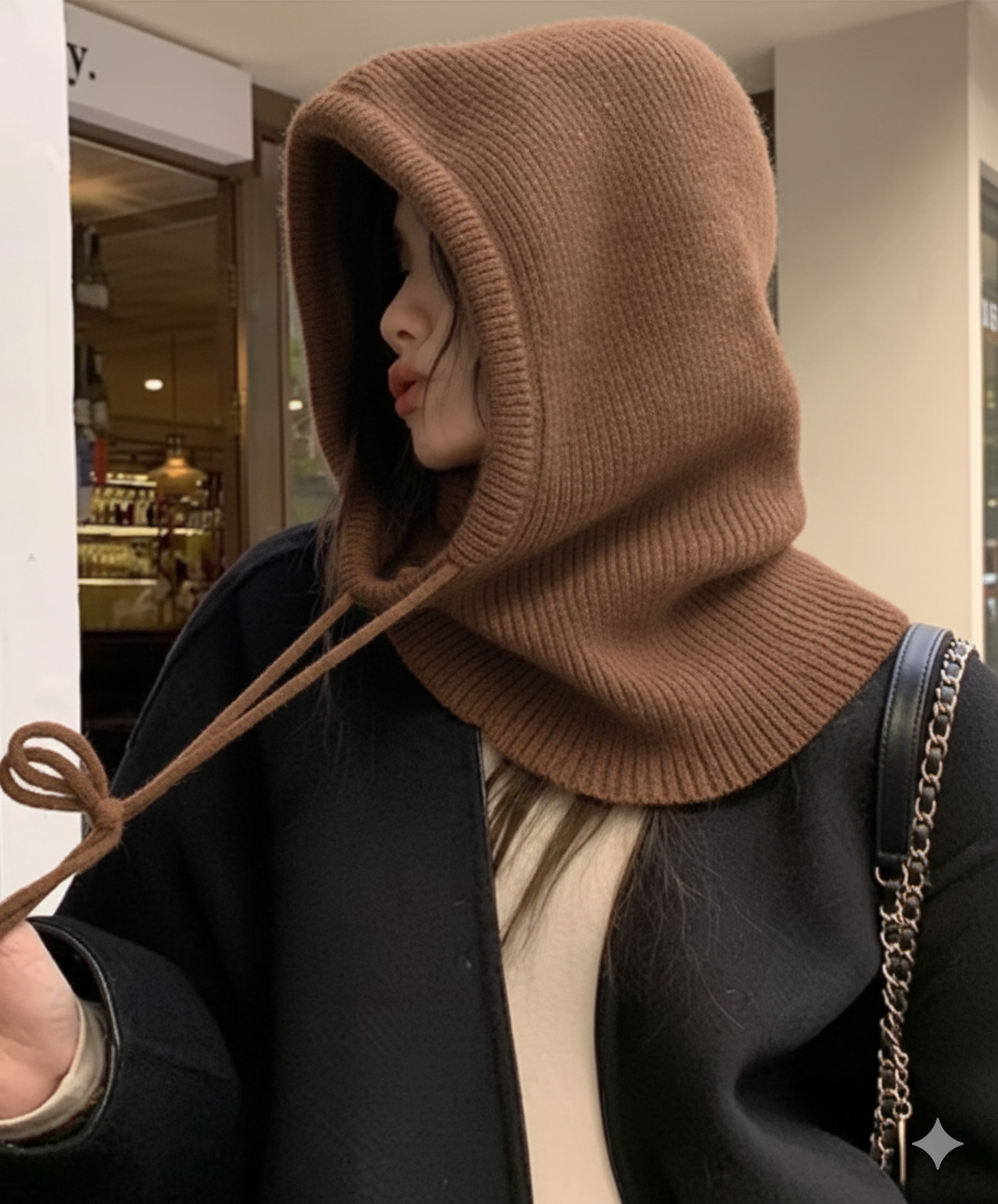 Knitted Hooded Infinity Scarf  - Infinity Scarf Knit reseña y precio