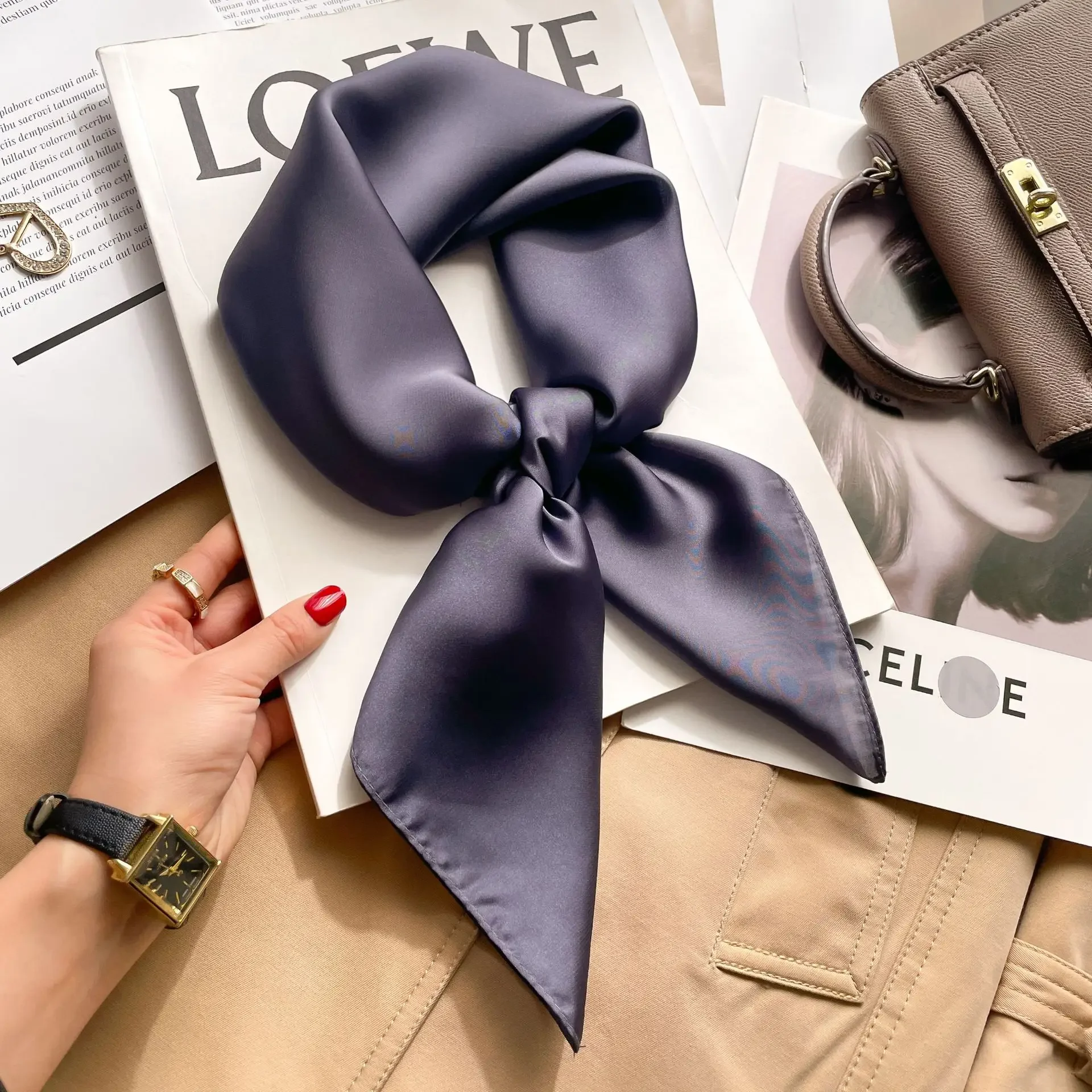 70cm Solid Colors Neckerchief  - Head Wrap Turban reseña y precio