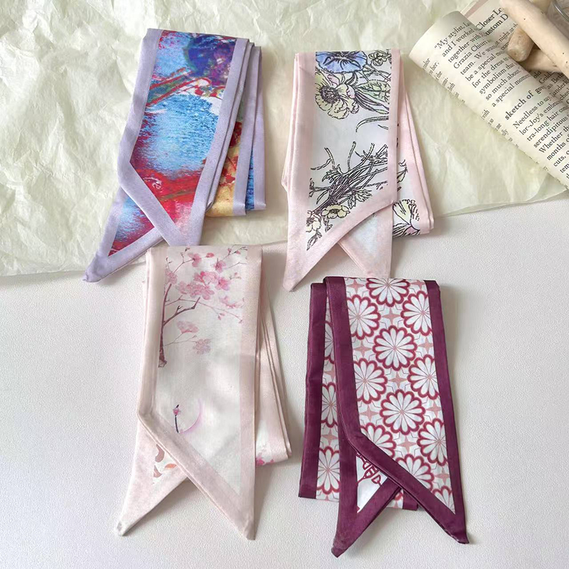 Fashion Women Silk Satin Skinn - Ascot Neck Scarf reseña y precio