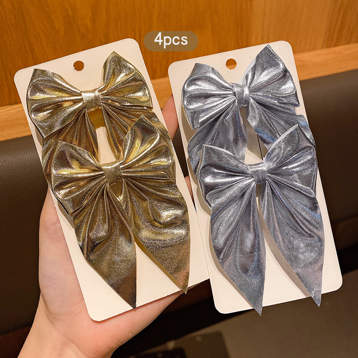 4 fashionable bow hair clips i - Tie Clip Silver reseña y precio