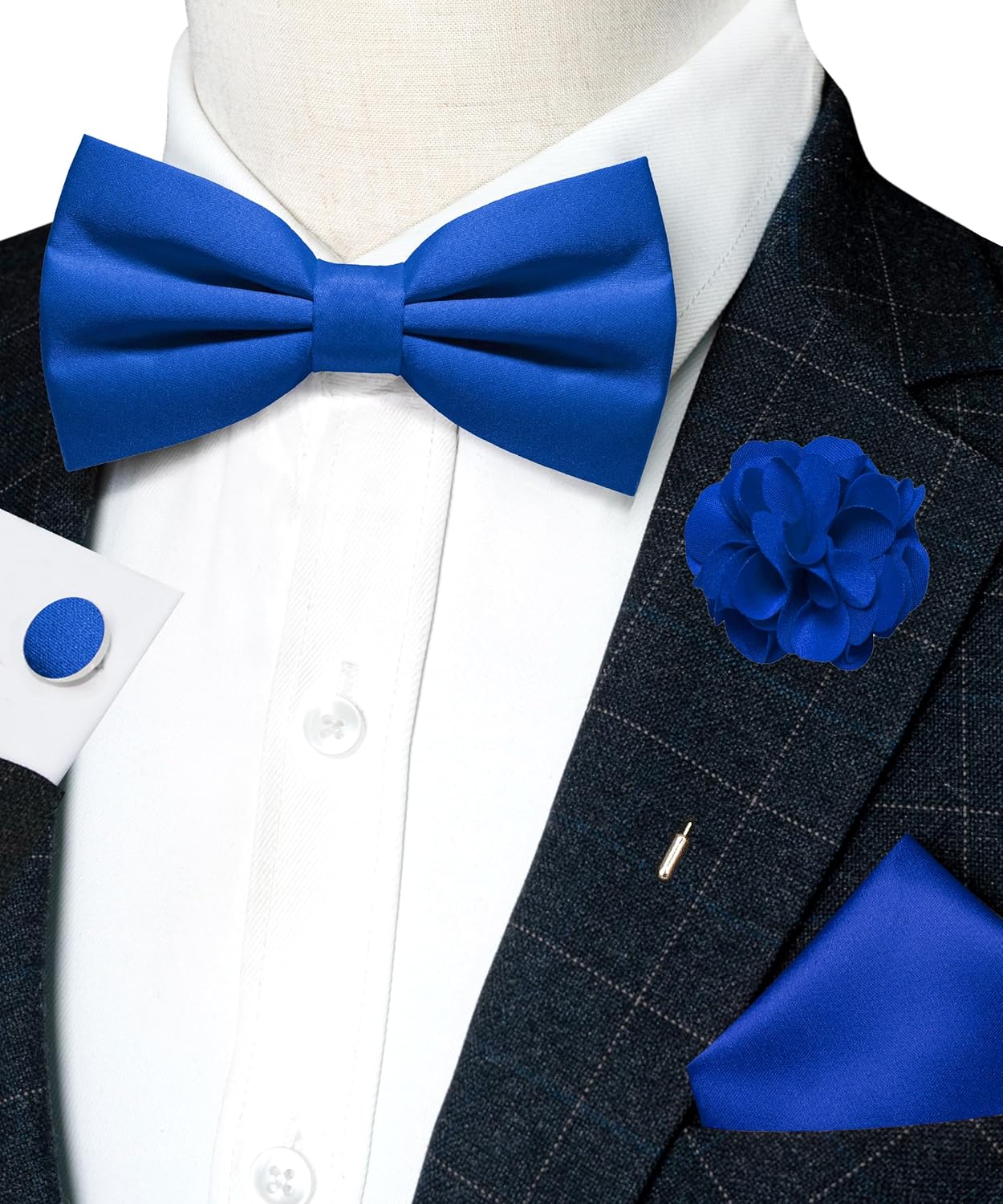 Pre-tied Bow Tie and Pocket Sq - Bow Tie Pre Tied reseña y precio