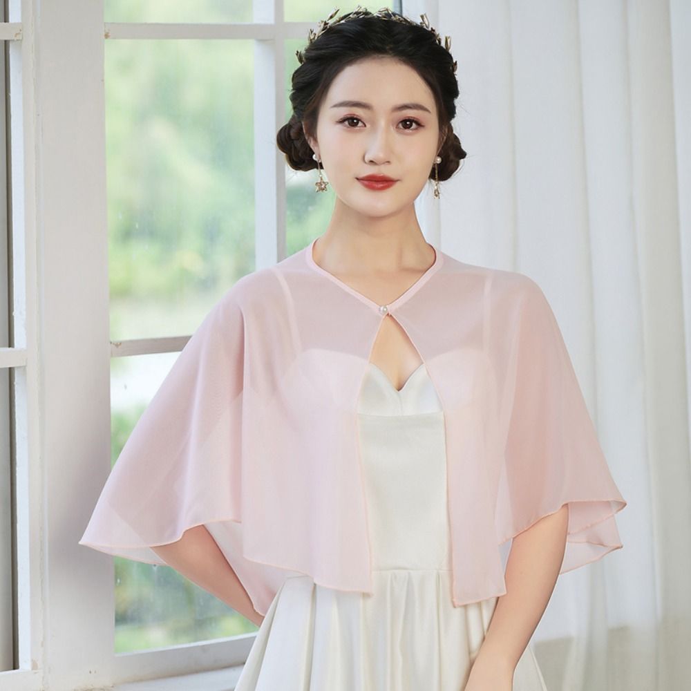 Vintage Sheer Chiffon Capelet  - Stole Wedding Shawl reseña y precio