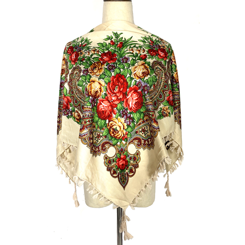 90*90cm WomenRussian Floral Sq - Bandana Cotton reseña y precio