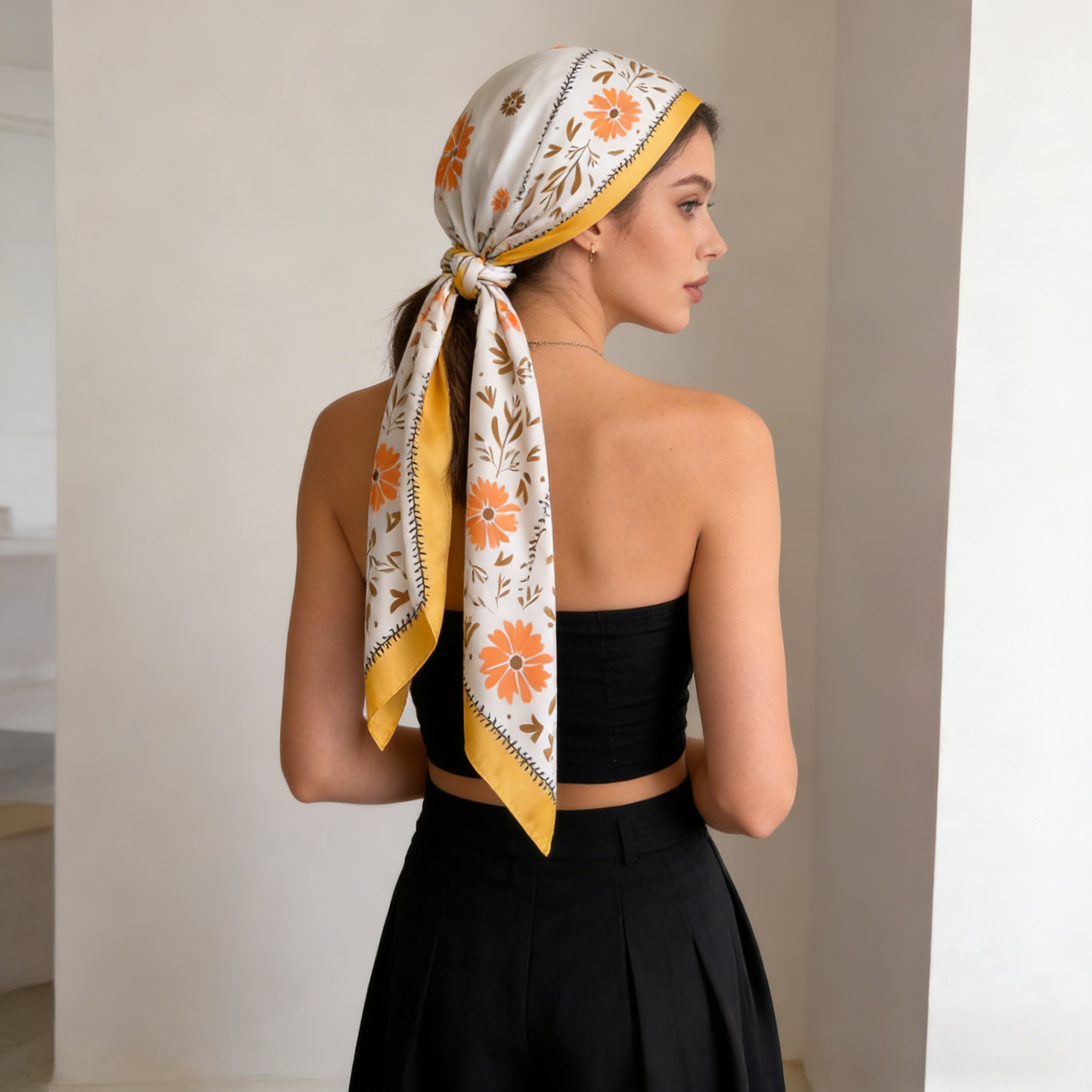 1Pc new printed fashion silk s - Silk Neck Scarf reseña y precio