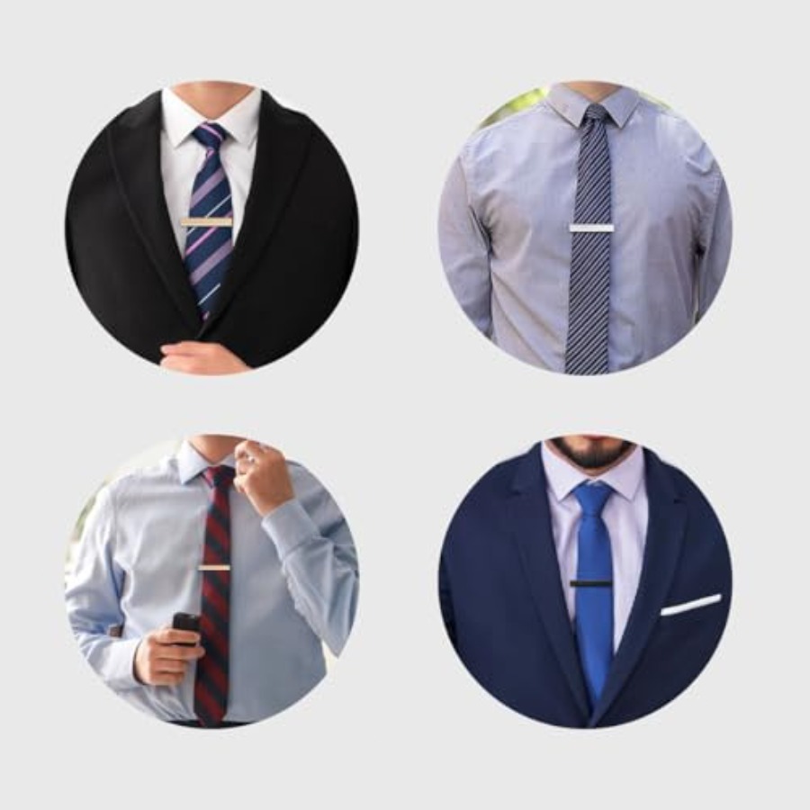 3 Pack Tie Clips for Men Tie B - Tie Bar Set Gift reseña y precio