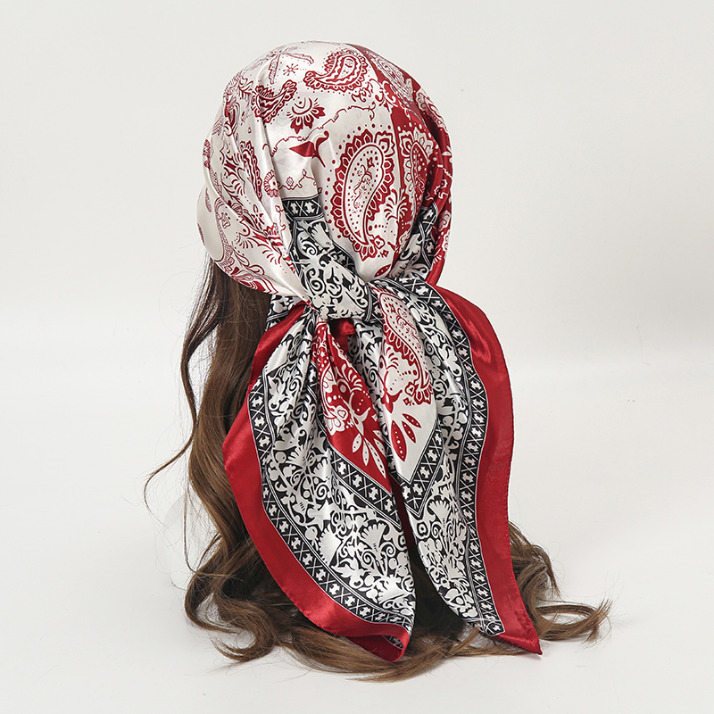 Satin Square Scarf Women Musli - Head Wrap Turban reseña y precio