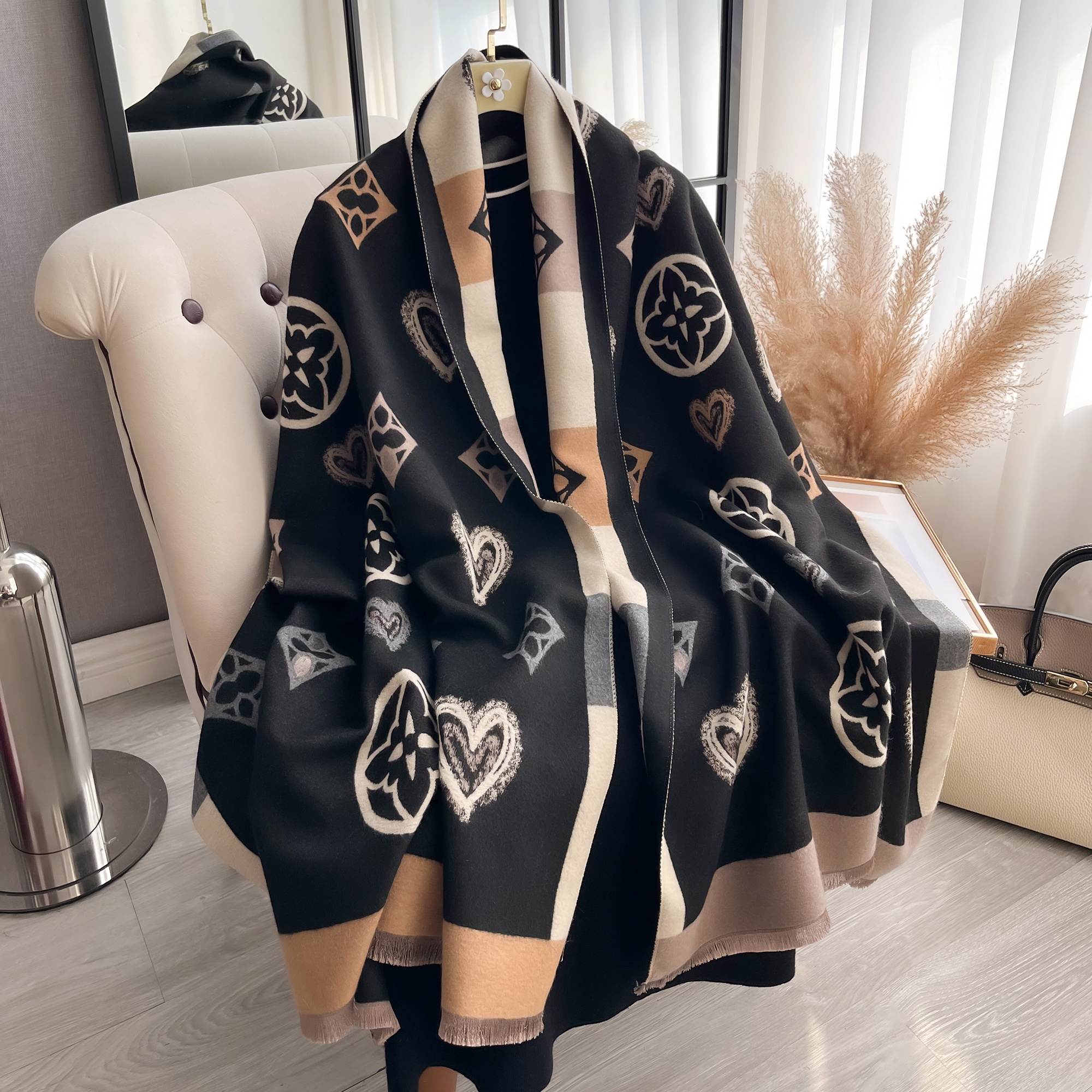 Luxury Cashmere Love Scarf Win - Woven Scarf Blanket reseña y precio