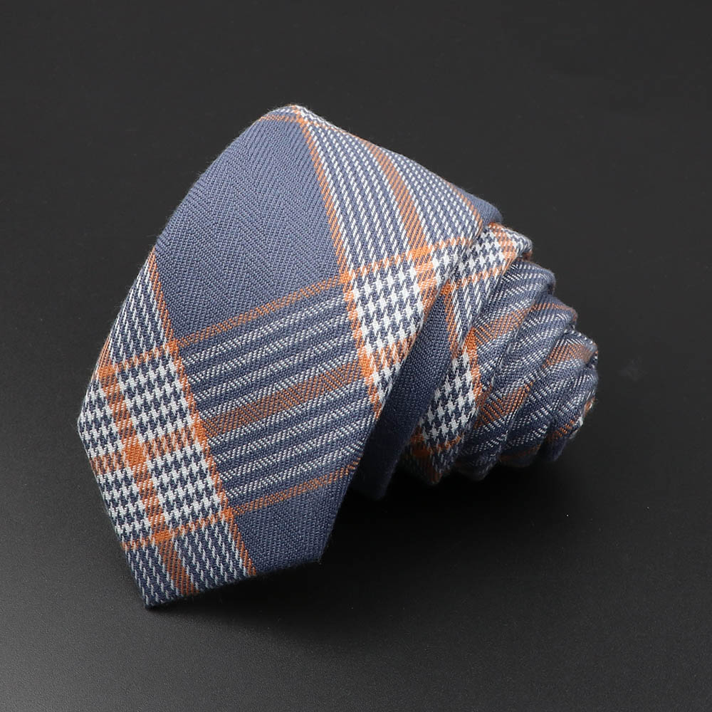 Classic Black Grey Plaid Cotto - Skinny Tie Men reseña y precio