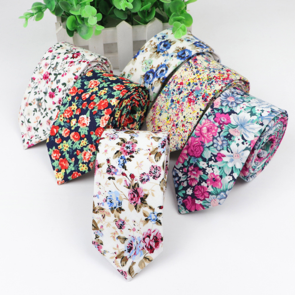 Cotton Flower Tie Men's Colour - Skinny Tie Men reseña y precio