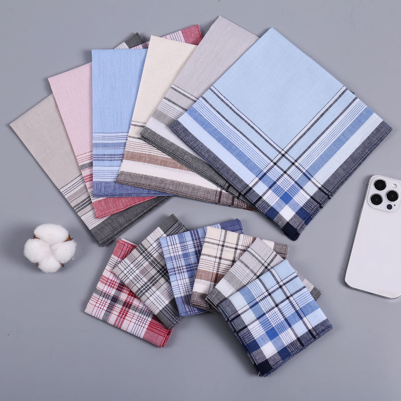 12Pcs Men's Pure Cotton Handke - Handkerchief Cotton Men reseña y precio