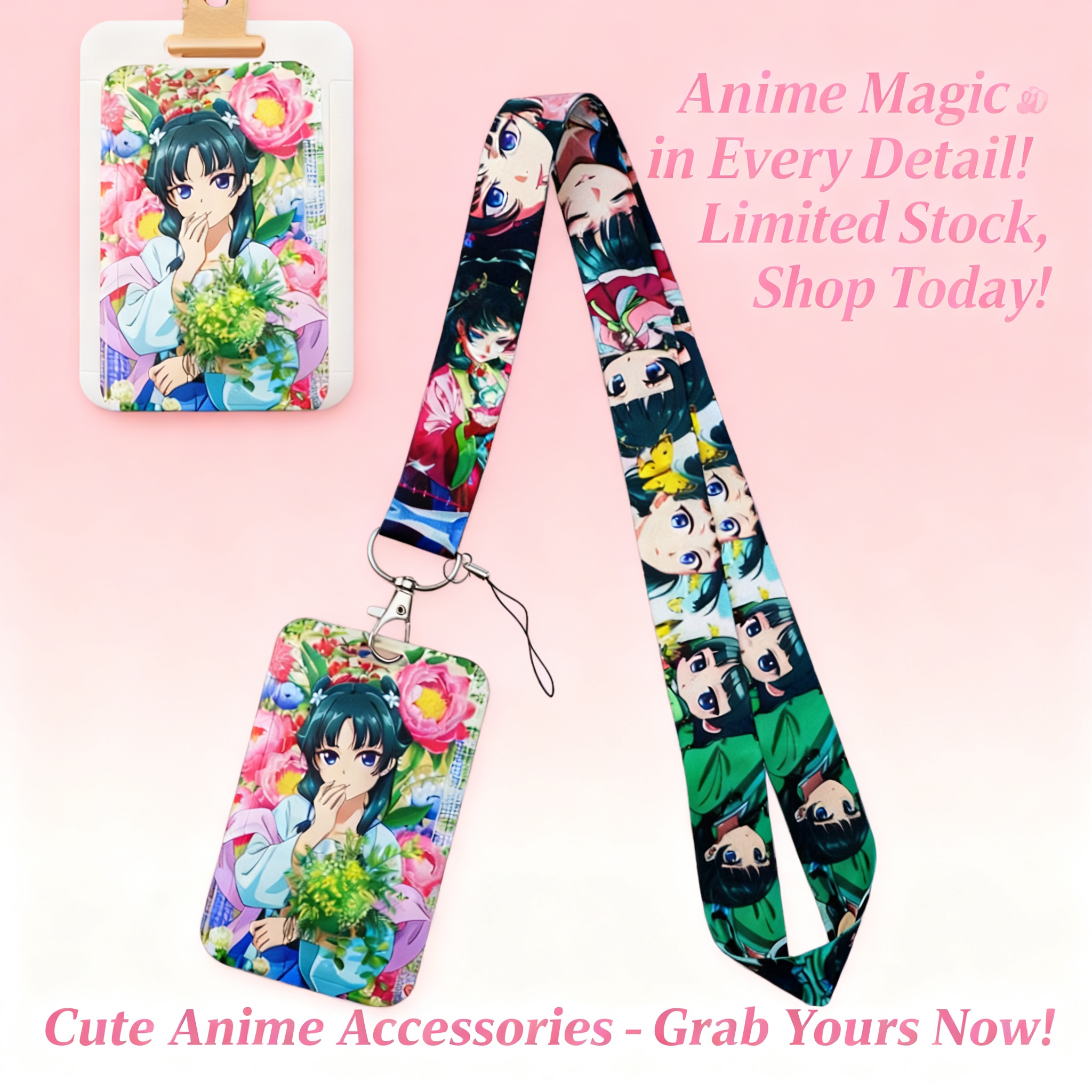 Cute Anime Girl Lanyard Neck S - Lanyard Badge Holder reseña y precio