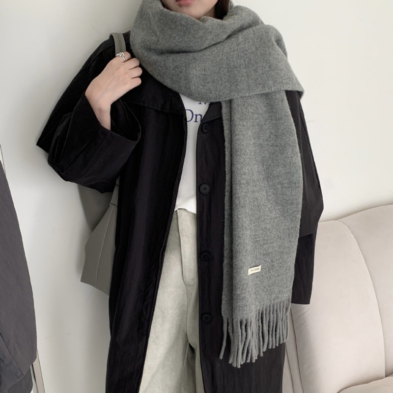 Korean Version Chic Solid Tass - Muffler Men Wool reseña y precio