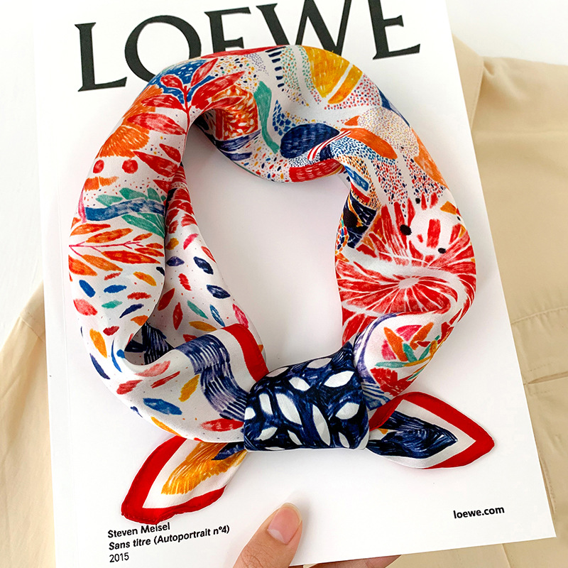 53cm Square Silk Scarf Women N - Silk Neck Scarf reseña y precio