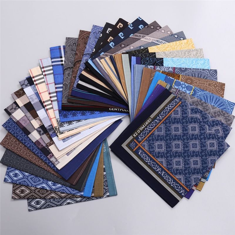 3Pcs Men's Pure Cotton Printed - Handkerchief Cotton Men reseña y precio