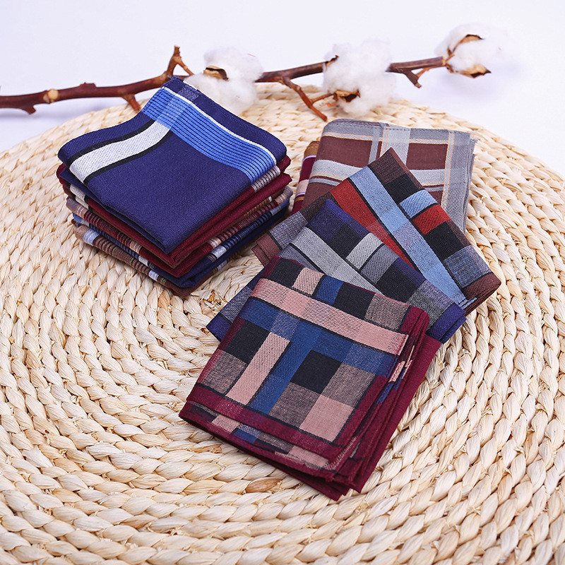 3Pcs 38x38cm Dark Color Square - Handkerchief Cotton Men reseña y precio