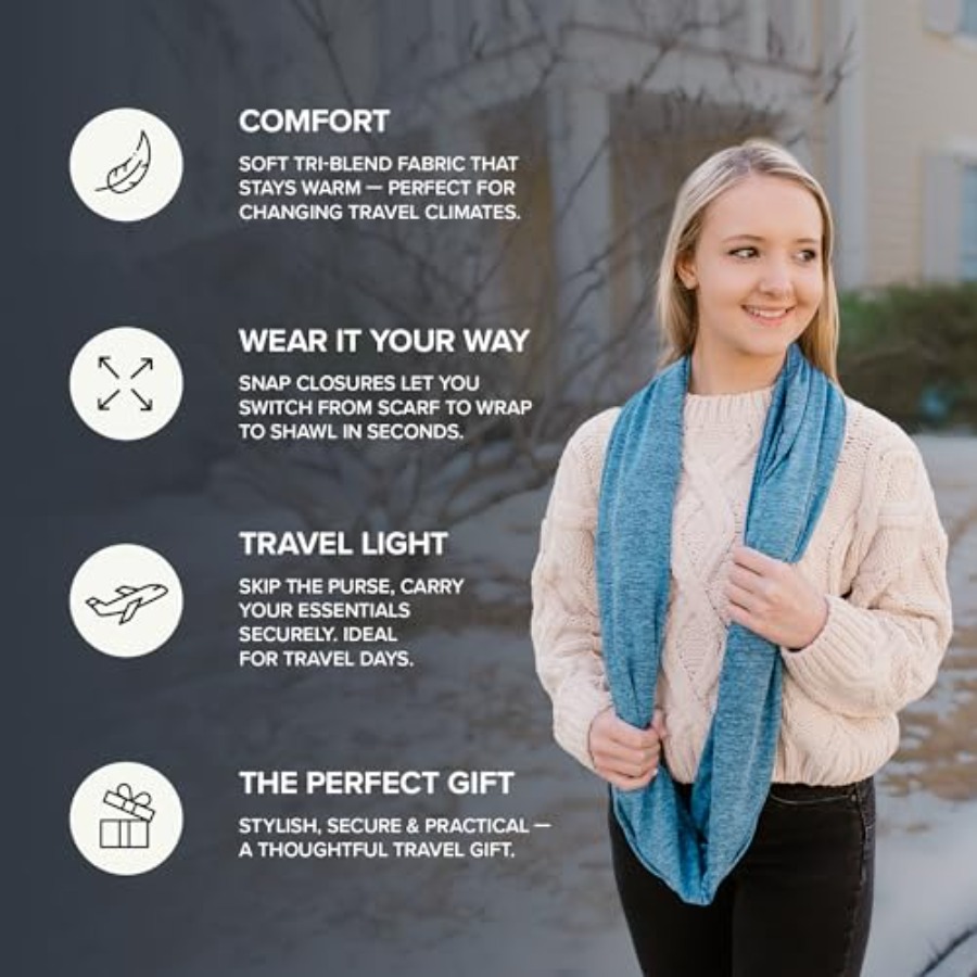 Infinity Travel Scarf Loop wit - Infinity Scarf Knit reseña y precio