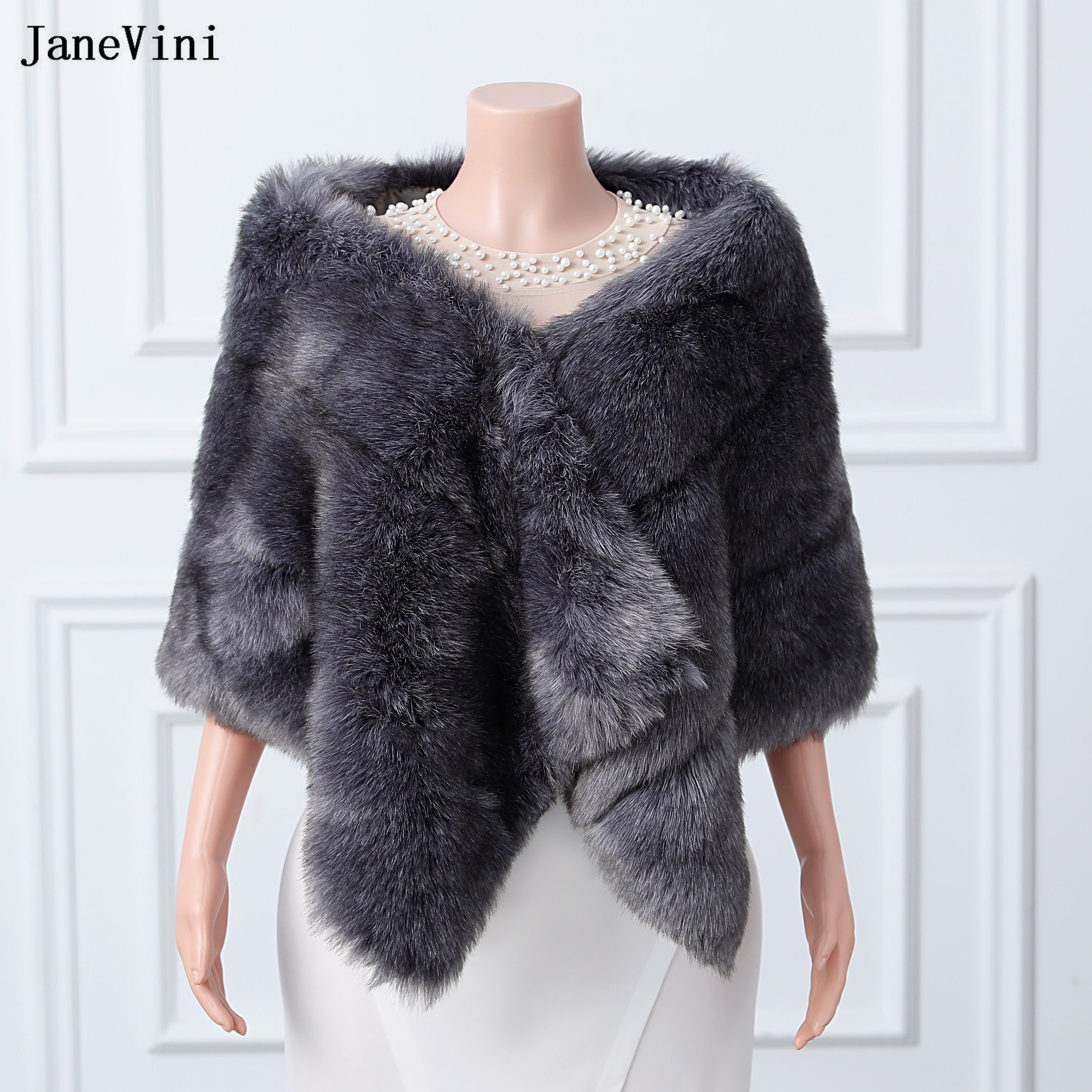 JaneVini High Quality Dark Gra - Stole Wedding Shawl reseña y precio
