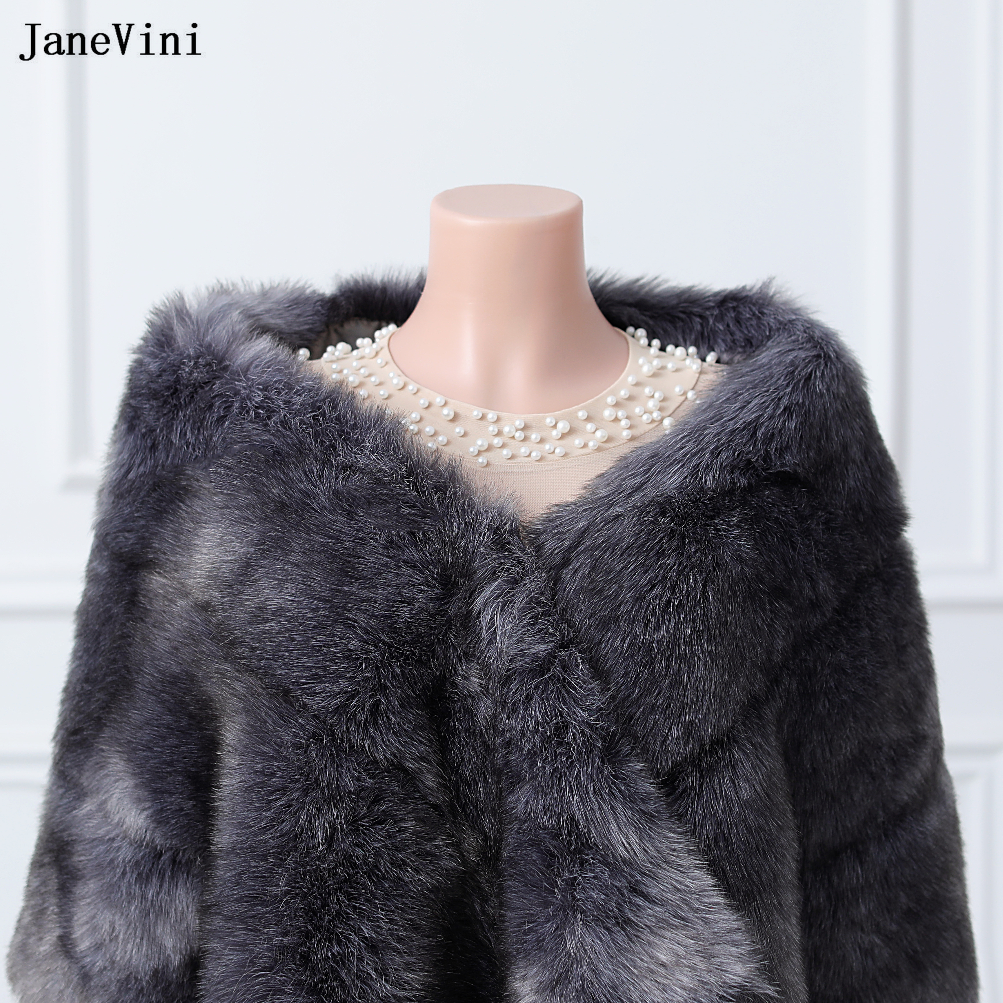 JaneVini High Quality Dark Gra - Stole Wedding Shawl reseña y precio