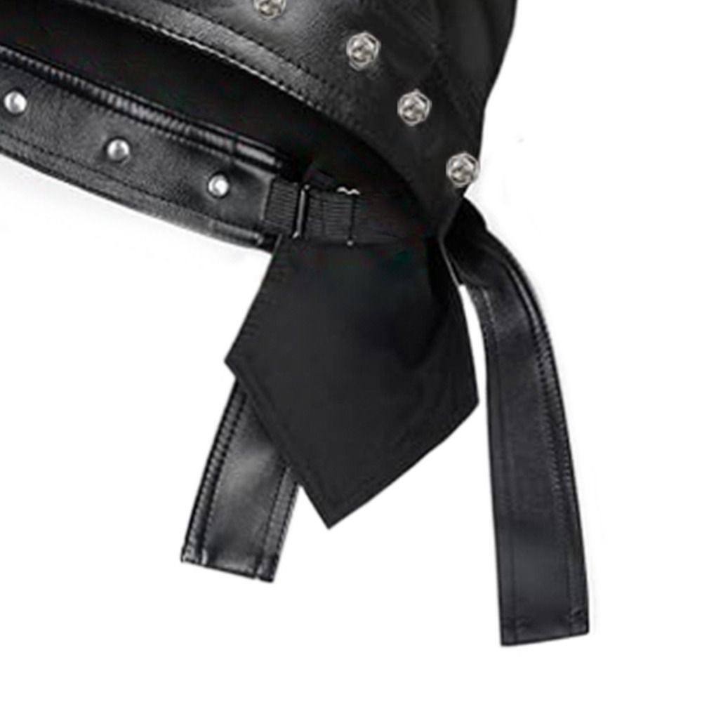PU Leather Black Biker Cap Adj - Bandana Doo Rag reseña y precio