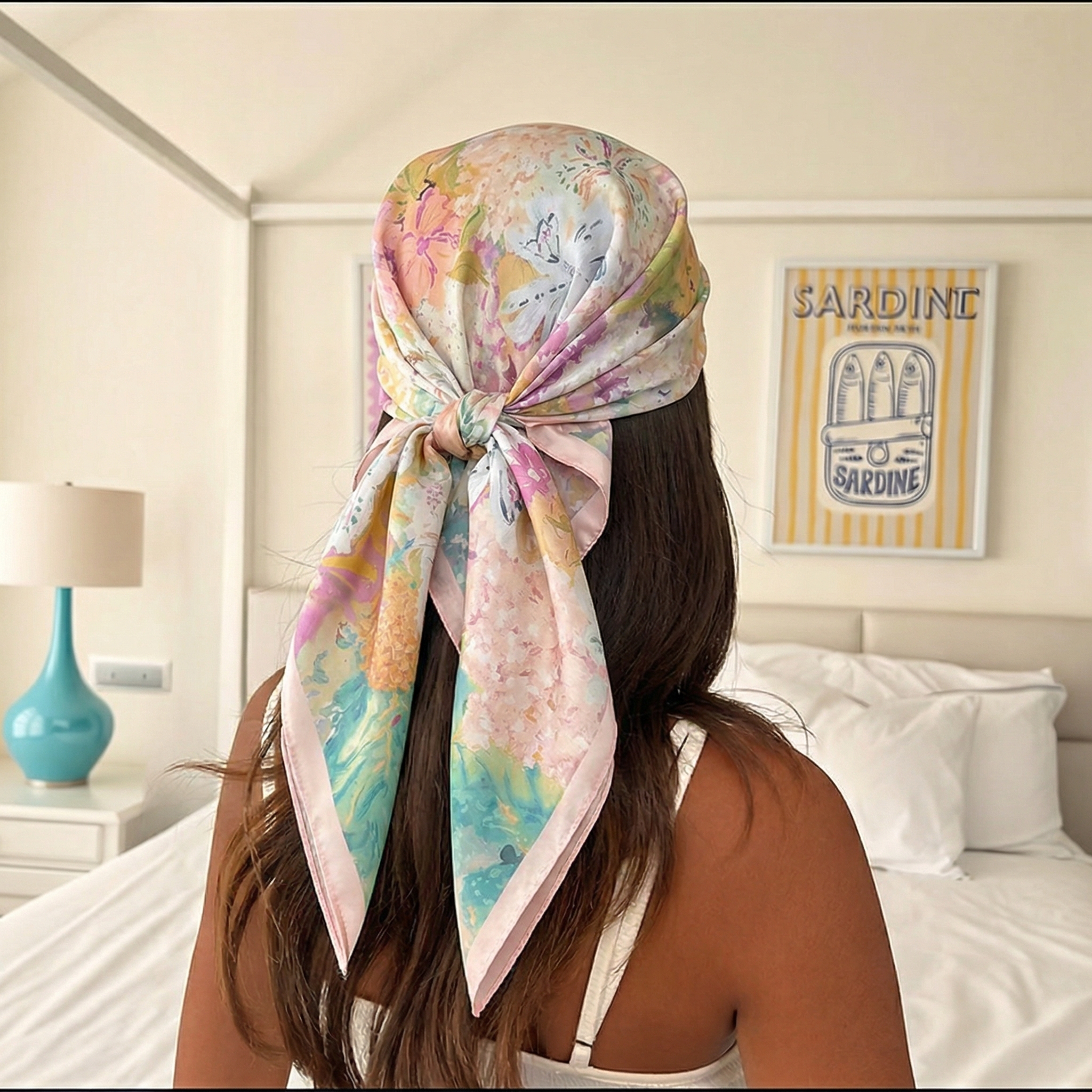 70*70cm Square Silk Scarf for  - Ascot Neck Scarf reseña y precio