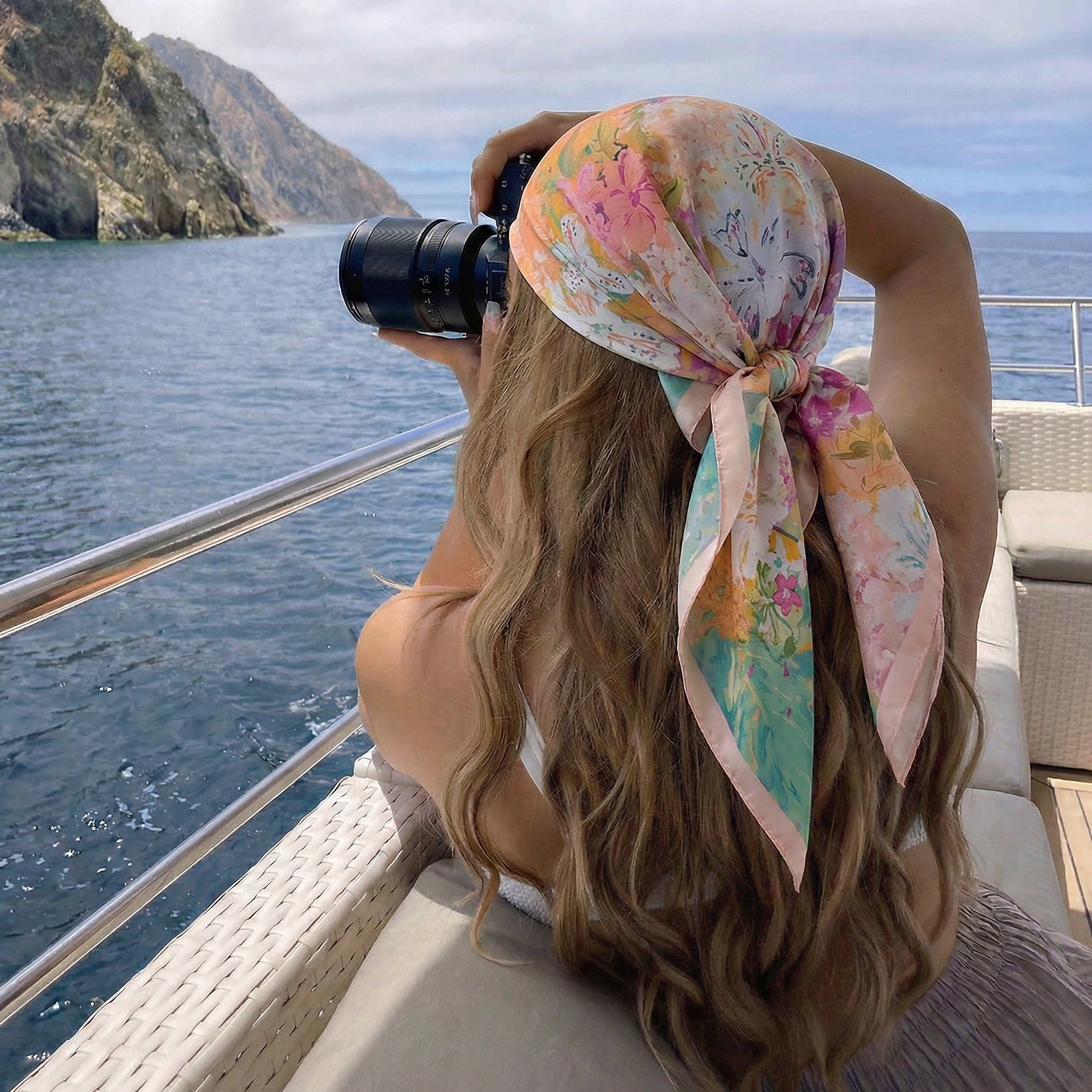 70*70cm Square Silk Scarf for  - Ascot Neck Scarf reseña y precio