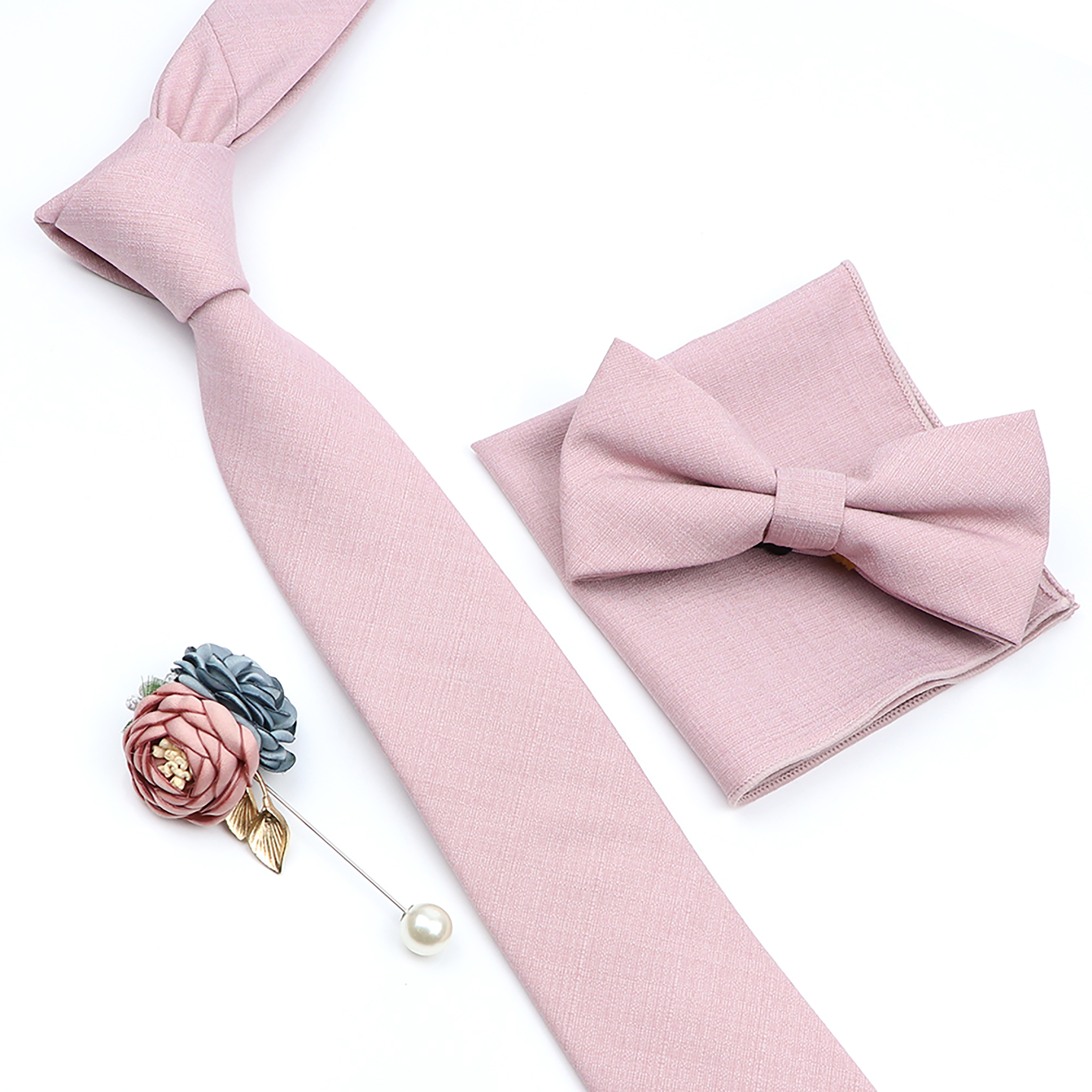Beautiful Solid Color Tie Broo - Skinny Tie Men reseña y precio