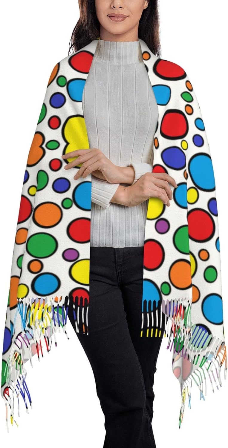 Colorful Circles Women's Scarf - Stole Wedding Shawl reseña y precio
