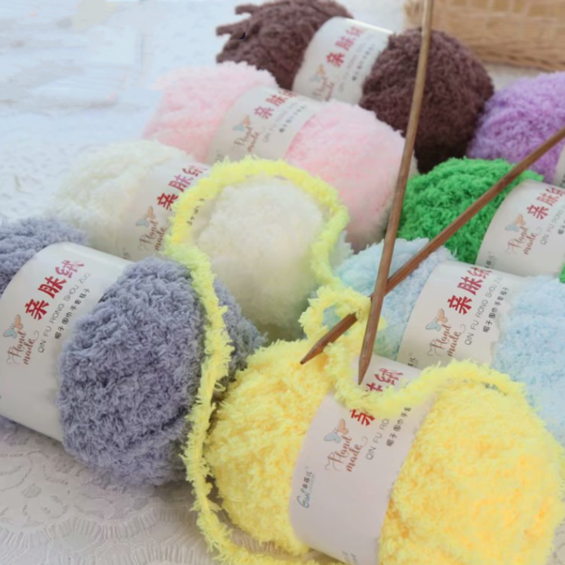Chenille Plush Chunky Yarn for - Woven Scarf Blanket reseña y precio