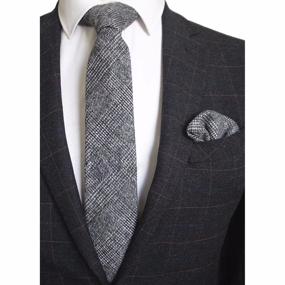 Ricnais 8cm Wool Necktie Solid - Handkerchief Cotton Men reseña y precio