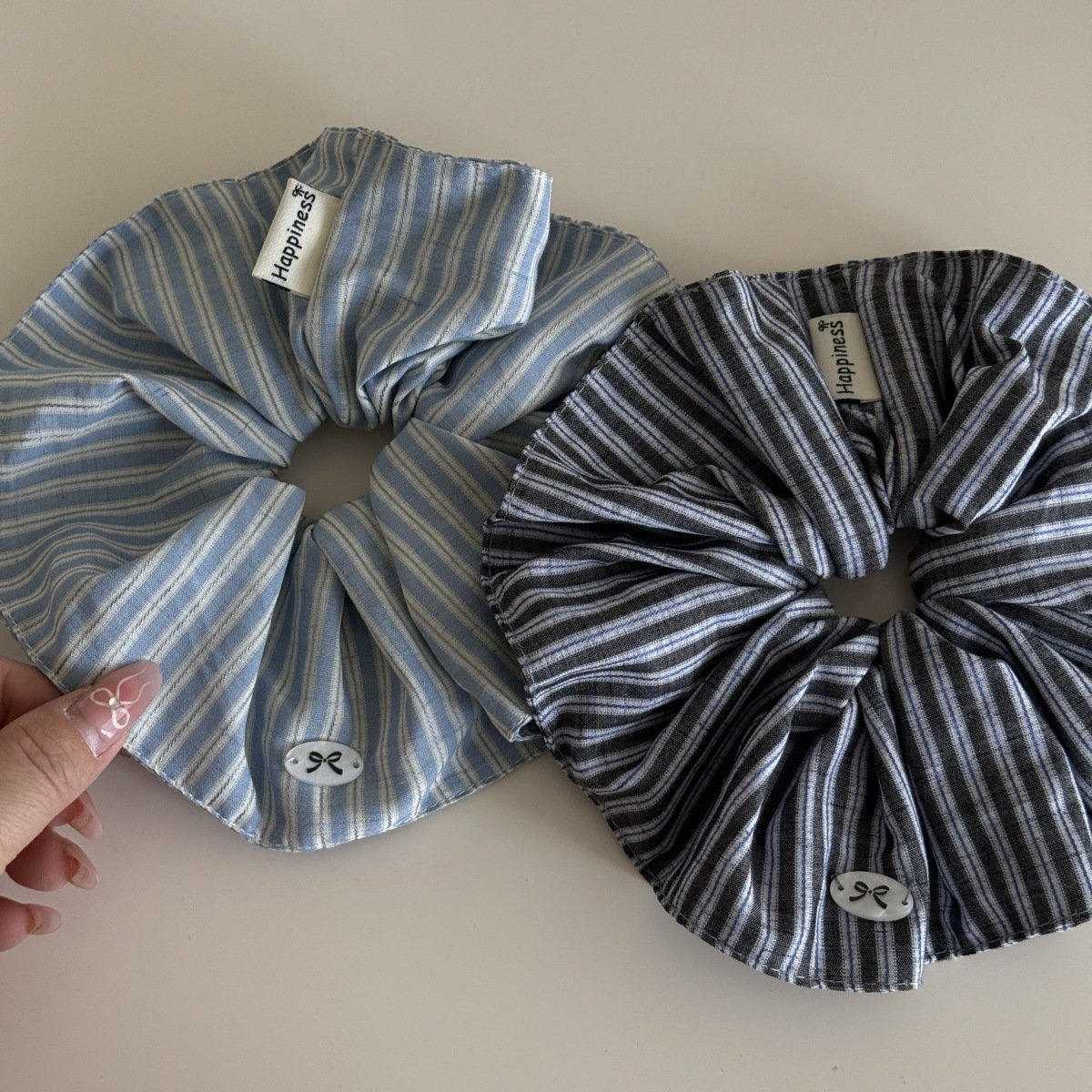 Korea Fashion Stripe Hair Rubb - Silk Tie Striped reseña y precio
