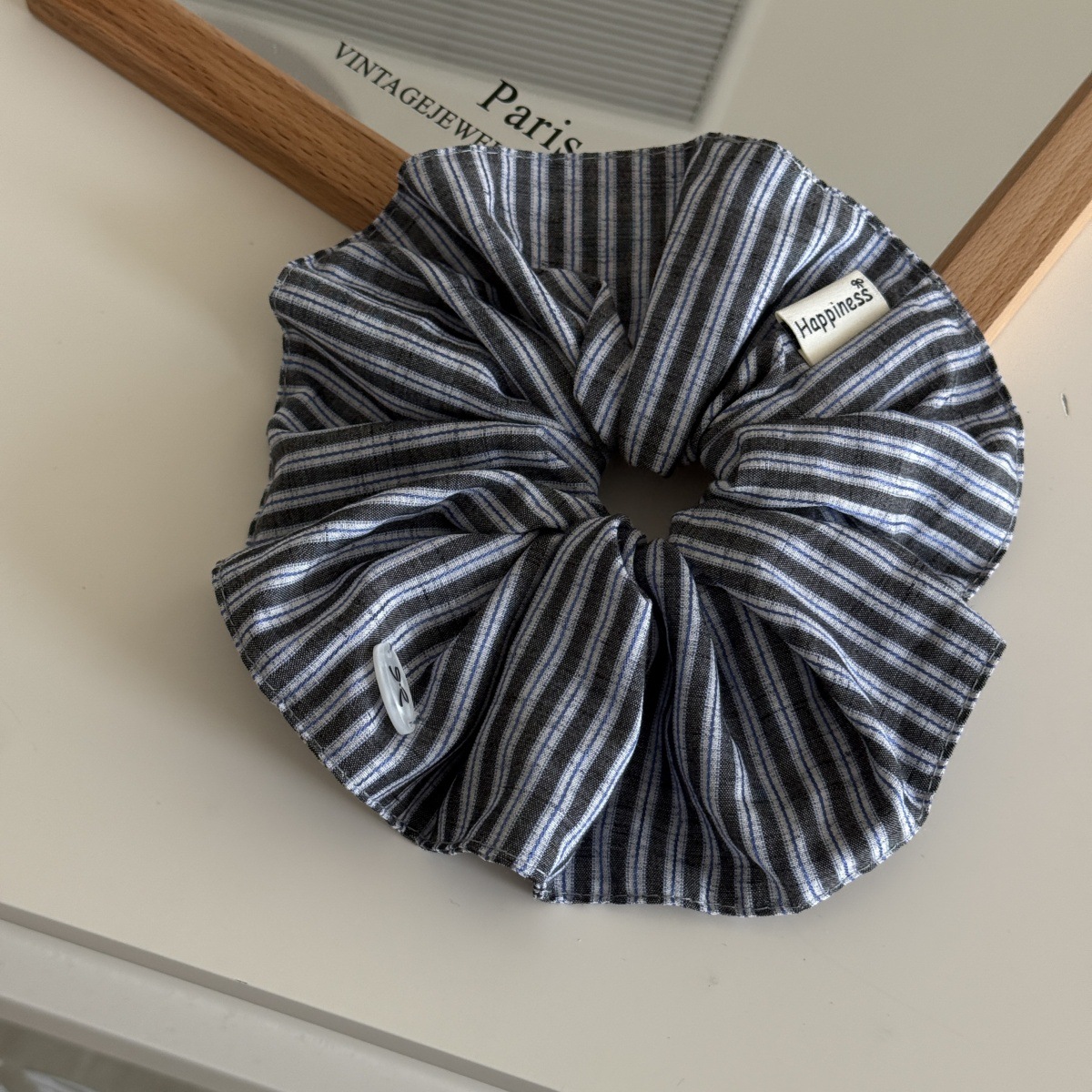 Korea Fashion Stripe Hair Rubb - Silk Tie Striped reseña y precio