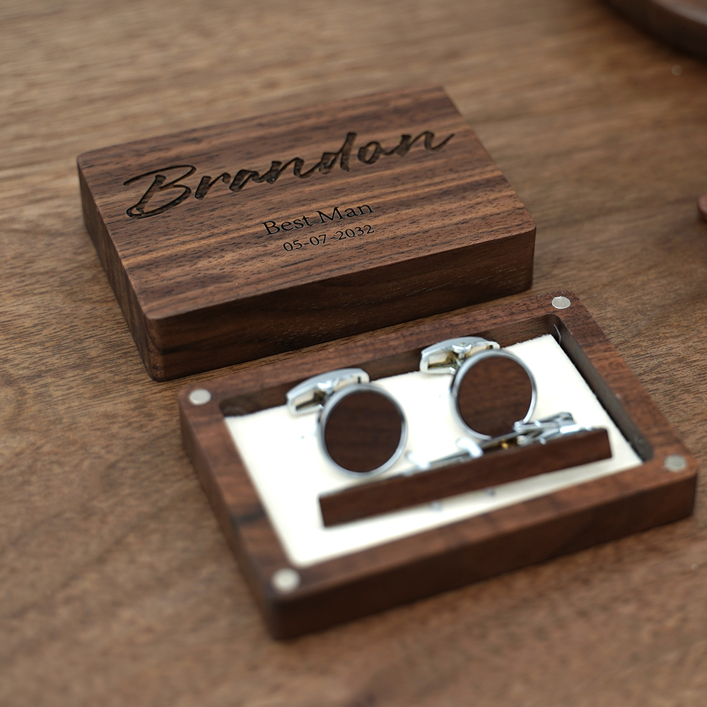 Name Engraved Groomsmen Best M - Tie Bar Set Gift reseña y precio